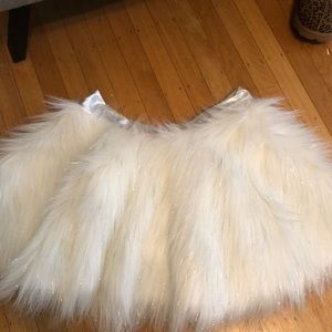 White sparkly tutu skirt